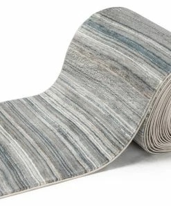 Well Woven Vintage Custom Size Runner Giselle Moroccan Abstract Stripe Grey Choose Your Width X Choose Your Length Hallway Runner Rug