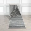 Well Woven Vintage Custom Size Runner Giselle Moroccan Abstract Stripe Grey Choose Your Width X Choose Your Length Hallway Runner Rug