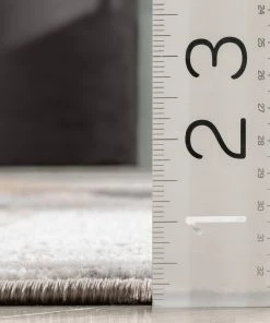 Well Woven Kye Modern Abstract Geometric Grey Rust Rug