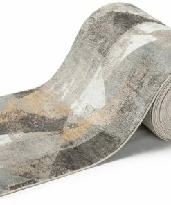 Well Woven Vintage Custom Size Runner Kye Abstract Geometric Modern Grey Rust Choose Your Width X Choose Your Length Hallway Runner Rug