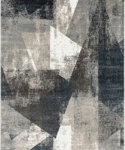 Well Woven Kye Modern Abstract Geometric Grey Rug