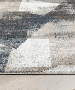 Well Woven Kye Modern Abstract Geometric Grey Rug
