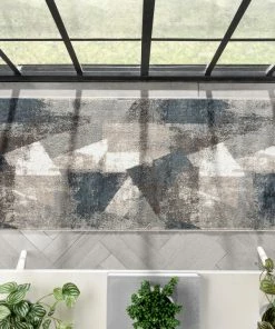 Well Woven Kye Modern Abstract Geometric Grey Rug