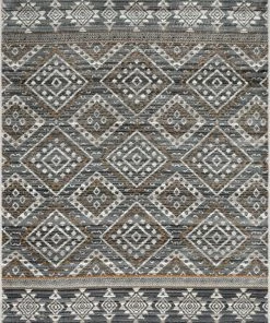 Well Woven Sasha Moroccan Trellis Grey Rug