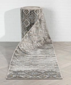 Well Woven Custom Size Runner Sasha Moroccan Vintage Grey Choose Your Width X Choose Your Length Hallway Runner Rug