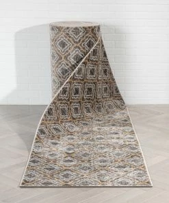 Well Woven Custom Size Runner Rowan Moroccan Trellis Vintage Grey Choose Your Width X Choose Your Length Hallway Runner Rug