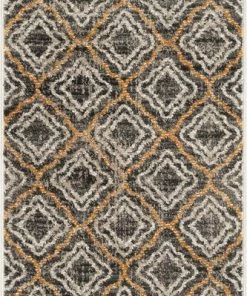 Well Woven Global Rowan Moroccan Lattice Trellis Grey Rug