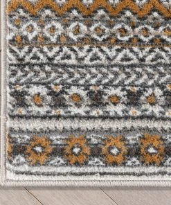 Well Woven Custom Size Runner Sahil Moroccan Tribal Stripe Grey Choose Your Width X Choose Your Length Hallway Runner Rug