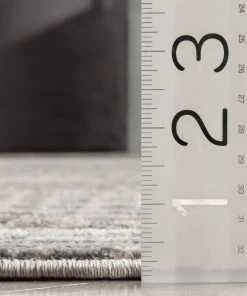 Well Woven Zia Modern Abstract Striation Grey Beige Rug