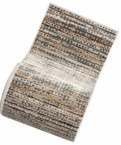 Well Woven Vintage Custom Size Runner Zia Striation Modern Abstract Grey Beige Choose Your Width X Choose Your Length Hallway Runner Rug