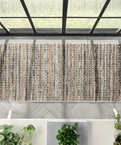 Well Woven Zia Modern Abstract Striation Grey Beige Rug
