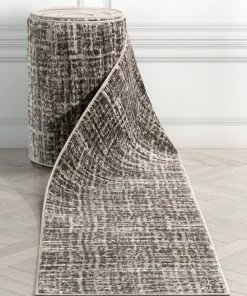 Well Woven Custom Size Runner Zia Abstract Modern Grey Choose Your Width X Choose Your Length Hallway Runner Rug Vintage