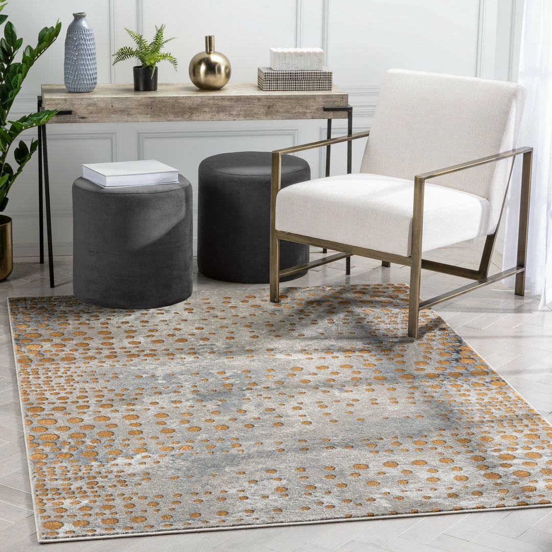 Well Woven Elyse Modern Abstract Dots Grey Rug Vintage 1 Well Woven Elyse Modern Abstract Dots Grey Rug Vintage