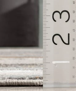 Well Woven Makai Modern Abstract Striped Grey Rug Vintage