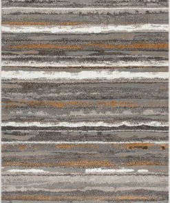 Well Woven Makai Modern Abstract Striped Grey Rug Vintage