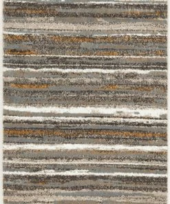 Well Woven Makai Modern Abstract Striped Grey Rug Vintage