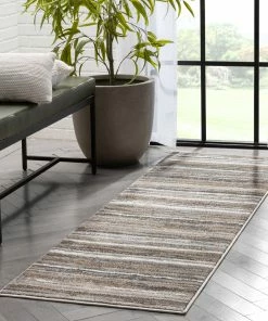 Well Woven Makai Modern Abstract Striped Grey Rug Vintage