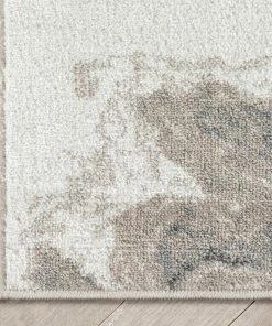 Well Woven Vintage Yara Modern Abstract Grey Rust Rug