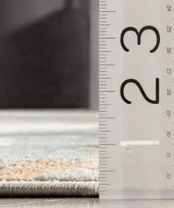 Well Woven Vintage Yara Modern Abstract Grey Rust Rug