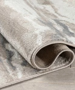 Well Woven Vintage Yara Modern Abstract Grey Rug