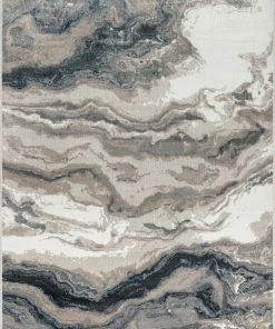 Well Woven Vintage Yara Modern Abstract Grey Rug