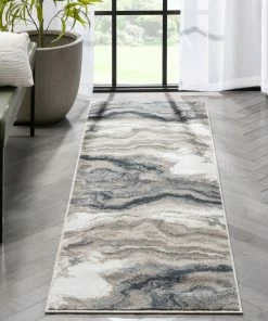 Well Woven Vintage Yara Modern Abstract Grey Rug