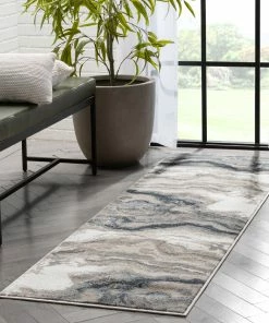 Well Woven Vintage Yara Modern Abstract Grey Rug
