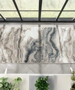 Well Woven Vintage Yara Modern Abstract Grey Rug