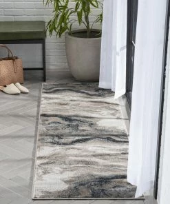 Well Woven Vintage Yara Modern Abstract Grey Rug