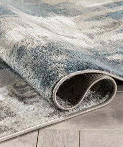 Well Woven Lilith Modern Abstract Grey Blue Rug