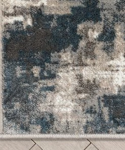 Well Woven Vintage Custom Size Runner Lilith Abstract Modern Grey Blue Choose Your Width X Choose Your Length Hallway Runner Rug