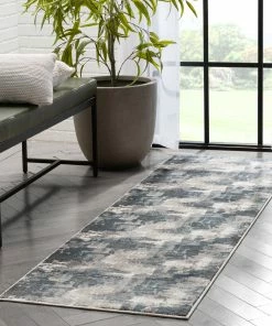 Well Woven Lilith Modern Abstract Grey Blue Rug