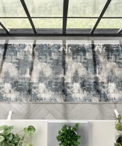 Well Woven Lilith Modern Abstract Grey Blue Rug