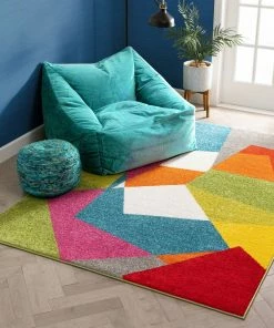 Well Woven Excitement Multi Mid-Century Modern Rug Multi Color