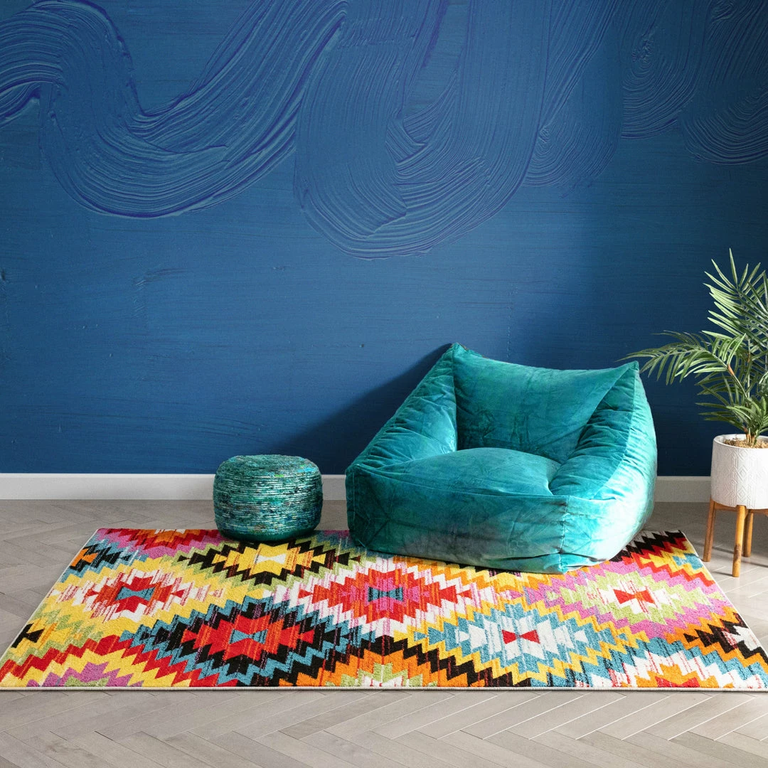 Well Woven Global Joy Multi Modern Tribal Rug 5 Well Woven Global Joy Multi Modern Tribal Rug