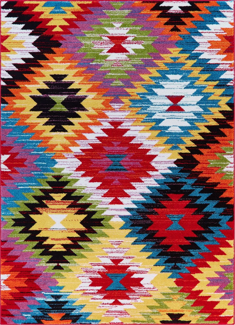 Well Woven Global Joy Multi Modern Tribal Rug 1 Well Woven Global Joy Multi Modern Tribal Rug