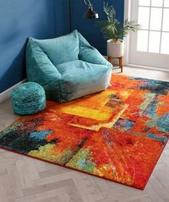Well Woven Destiny Multicolor Bright Modern Abstract Rug