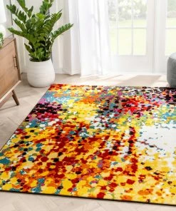 Well Woven Multi Color Partridge Multi Modern Bright Abstract Rug
