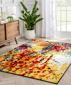 Well Woven Multi Color Partridge Multi Modern Bright Abstract Rug