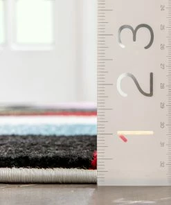 Well Woven Geometric Gateway Multi Modern Square Rug