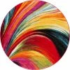 Well Woven Pleasure Multi Modern Bright 5'3" Round Rug Multi Color