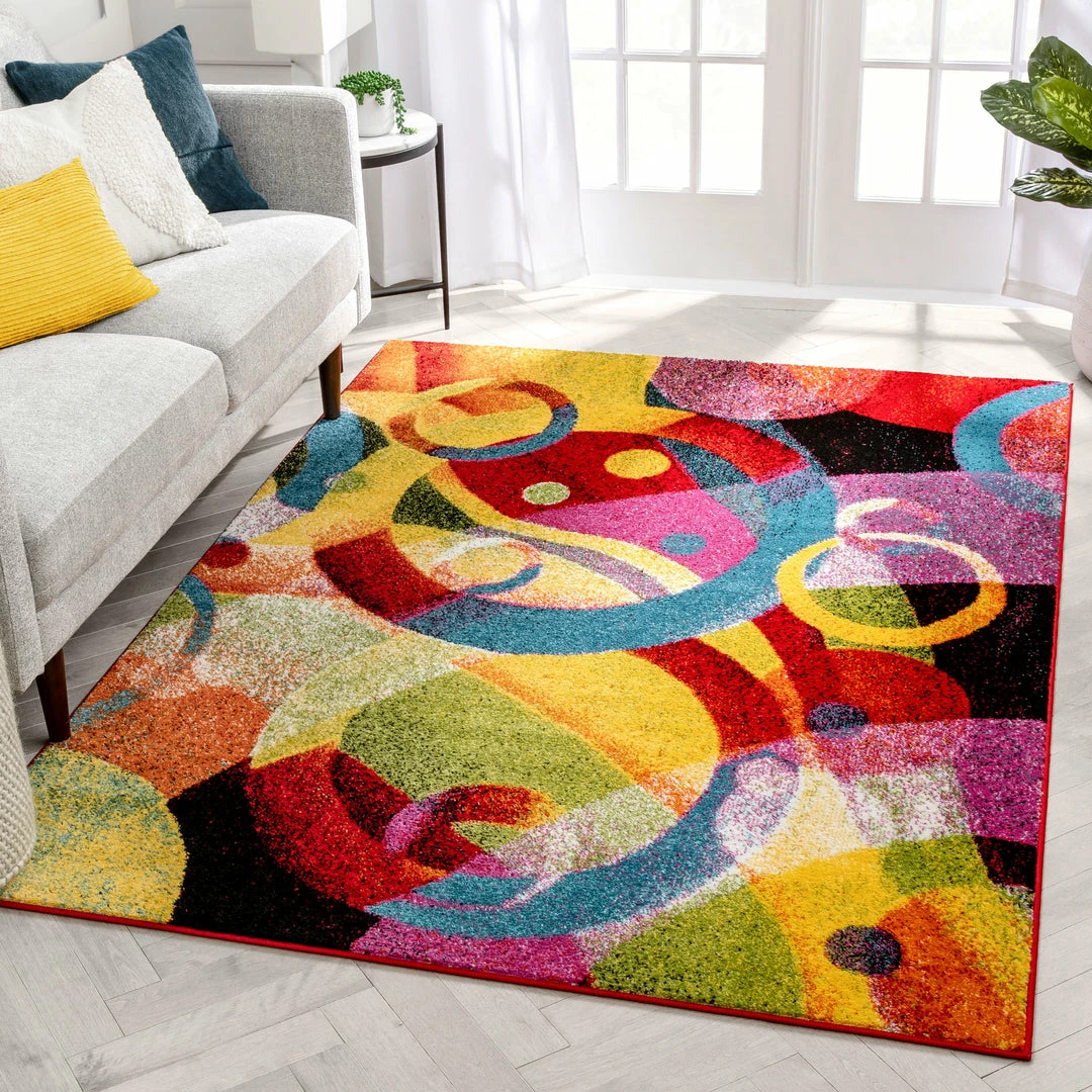 Well Woven Brilliant Multi Modern Bright Rug 1 Well Woven Brilliant Multi Modern Bright Rug