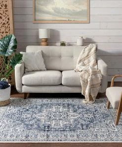 Well Woven Benjamin Dark Blue Vintage Medallion Rug