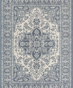 Well Woven Global Benjamin Blue Vintage Medallion Rug
