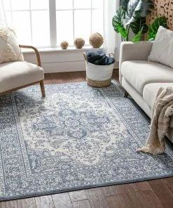 Well Woven Global Benjamin Blue Vintage Medallion Rug