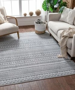 Well Woven Vintage Easton Grey Modern Geometric Rug