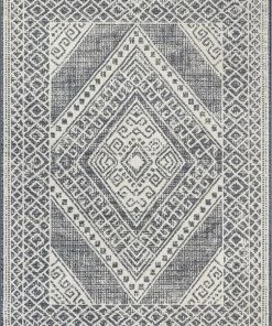 Well Woven Global Lila Blue Modern Southwestern Rug 5'3" X 7'3"