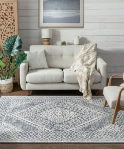 Well Woven Global Lila Blue Modern Southwestern Rug 5'3