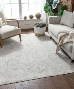 Well Woven Molly Cream Modern Ikat Tribal Rug Vintage