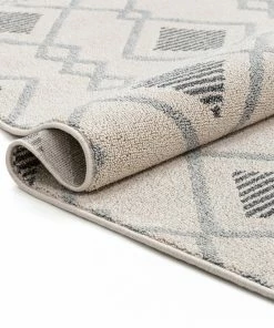 Well Woven Matilda Cream/Grey Modern Tribal Diamond Rug Vintage